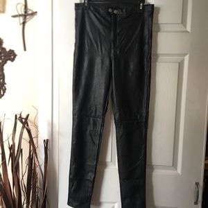 H&M Black Pleather Pants.
